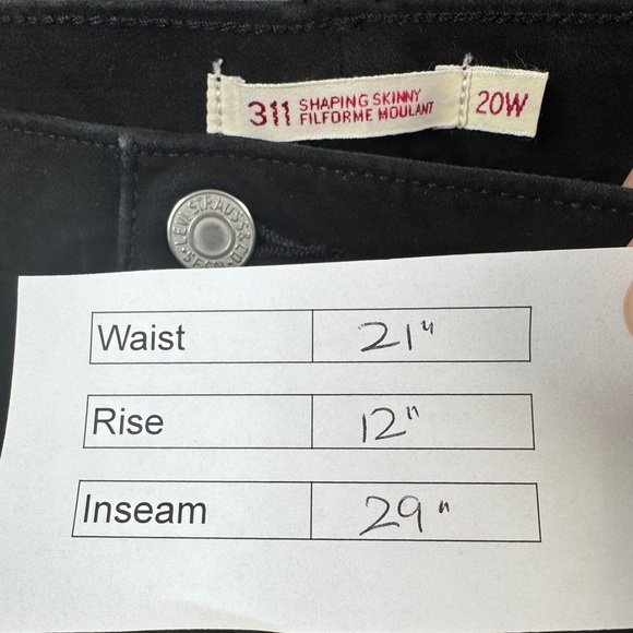 Levi's 311 Shaping Skinny Jeans Black - Picture 5 of 12